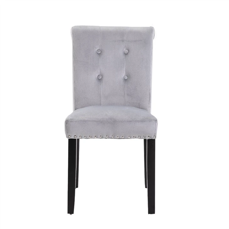 European Style Velvet Fabric Cover Dining Chair
