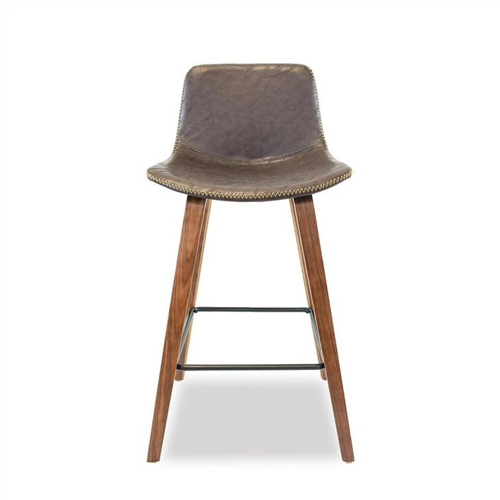 Barstools Chair Hlau Footrest PU Cushion Rooj