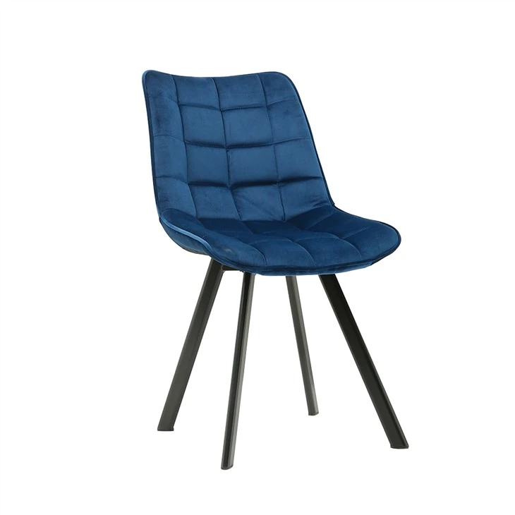 Niaj hnub nimno Hlau ceg Dining Chair Velvet Dining Chair