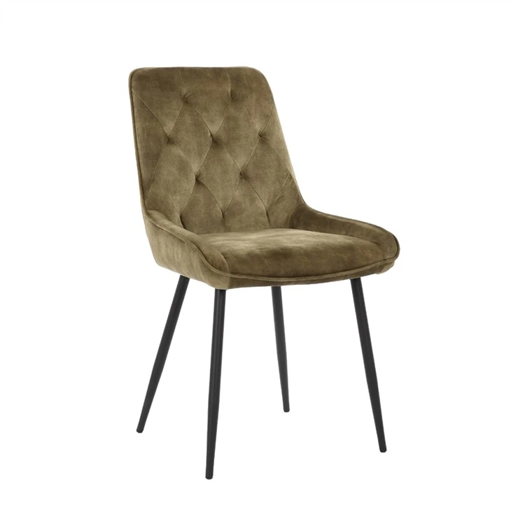 Niaj hnub nimno Luxury Dining Chair Nrog Npuag Npuag