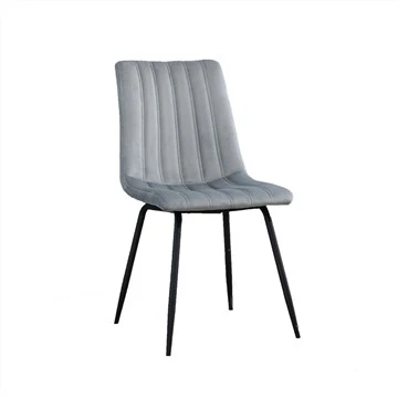 Custom Velvet Fabric Upholstered Dining Chair nrog Hlau ceg