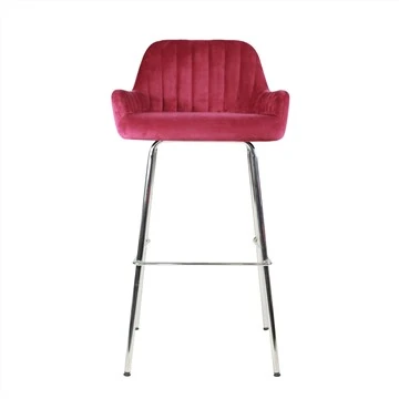 Niaj hnub nimno Ergonomic Hlau Legs Npuag Npog Bar Chair Rau Noj tshais