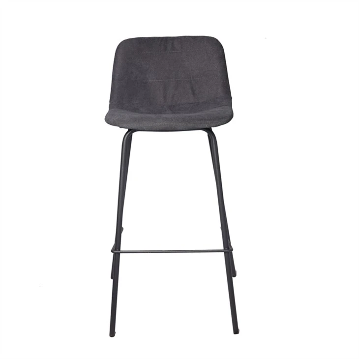 Bar Chairs High Back Grey Fabric