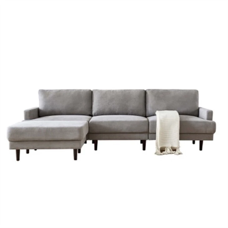 Peb Seater Sofa nrog Chaise Sleeper Sofa rau Chav Nyob