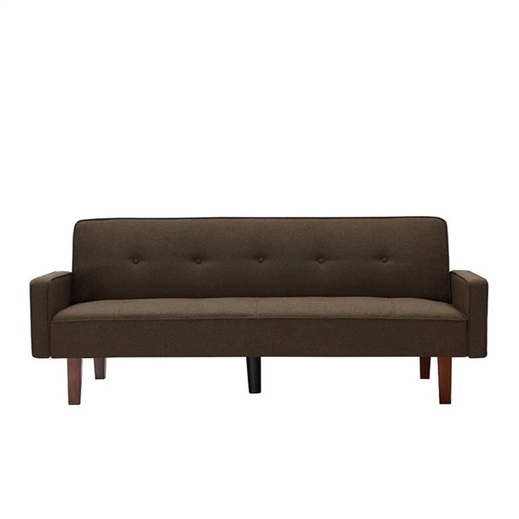 Linen Upholstered Tufed Futon Rooj Zaum