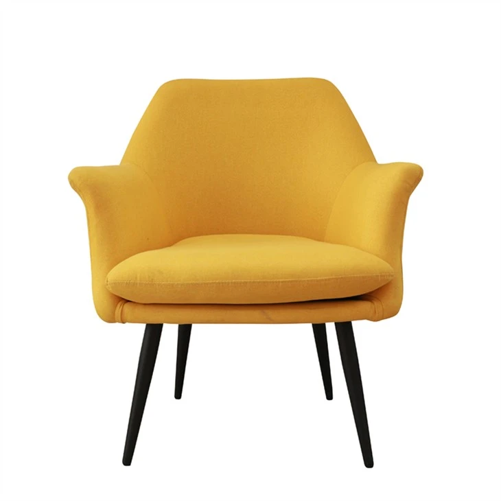 Mid -Century Fabric Accent Chair Nrog Roj Hmab Ntoo ceg