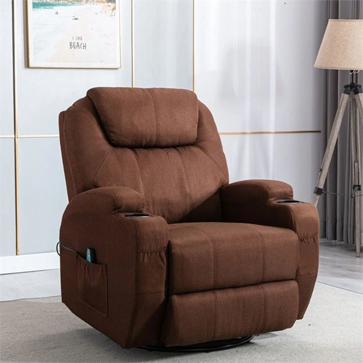 Recliner Sofa Nrog Massage Thiab Cua Ua Haujlwm