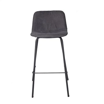 Bar Chairs High Back Grey Fabric