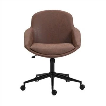 Brown Faux Tawv Lub Rooj Zaum Hauv Tsev