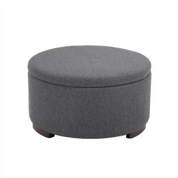 Comfort Round Ottoman Grey Npuag
