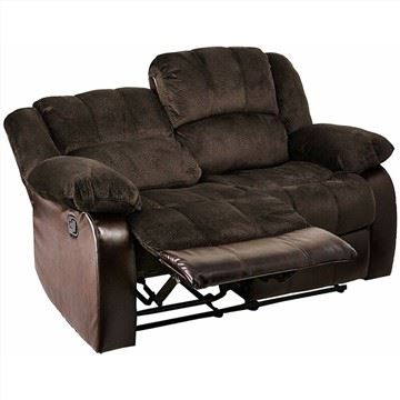 Npuag PU Leather Adjustable Recliner Sofa