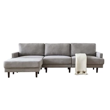 Peb Seater Sofa nrog Chaise Sleeper Sofa rau Chav Nyob