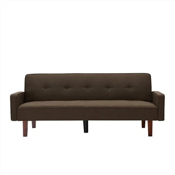 Linen Upholstered Tufed Futon Rooj Zaum