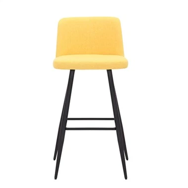 Upholstered Bar Chair Bar quav nrog Backrest Footrest DARIAN