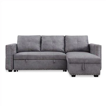PU Cia Reversible Corner Sleeper Sofa