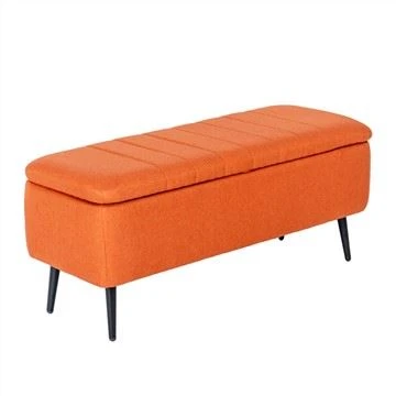 Velvet Storage Bench Nrog Loj Cia Chaw