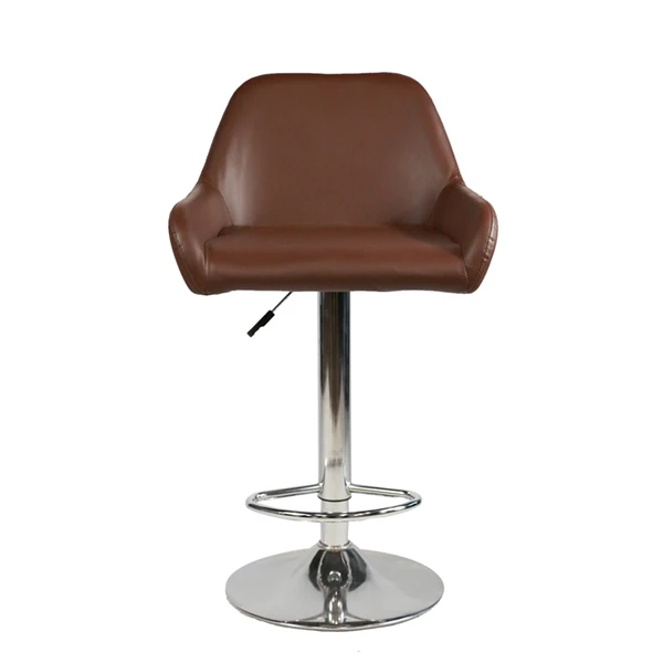 Brown Leather Swivel Counter Stools