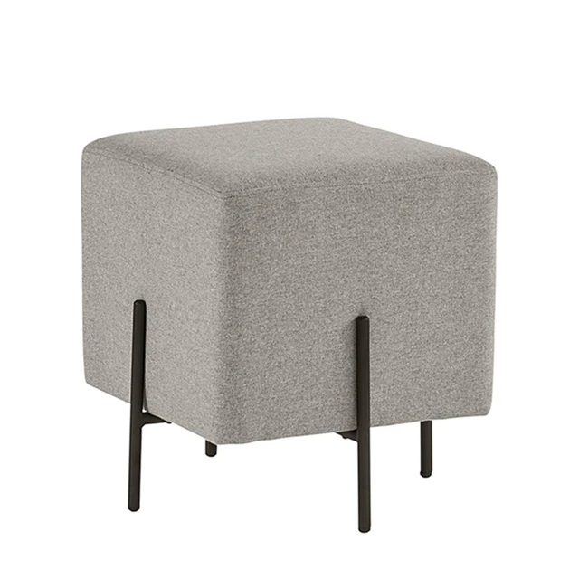 Square Ottoman quav nrog hlau ceg