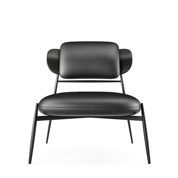 Stylished Designed Accent Chair PU Npog Ant Shape Hlau Lub Rooj Zaum