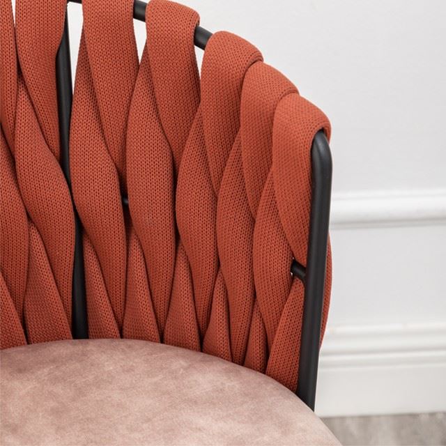 Partner Leisure Chair With Fabric And Metal Backrest