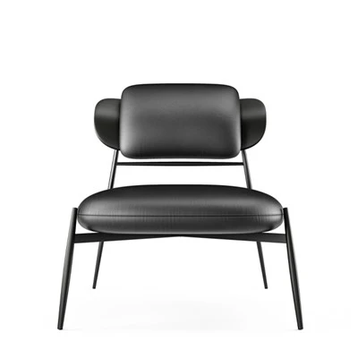 Stylished Designed Accent Chair PU Npog Ant Shape Hlau Lub Rooj Zaum