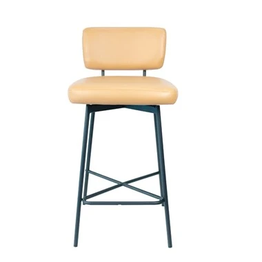 Bar Chair / Hlau quav / Upholstered Counter Cov quav nrog Footrest
