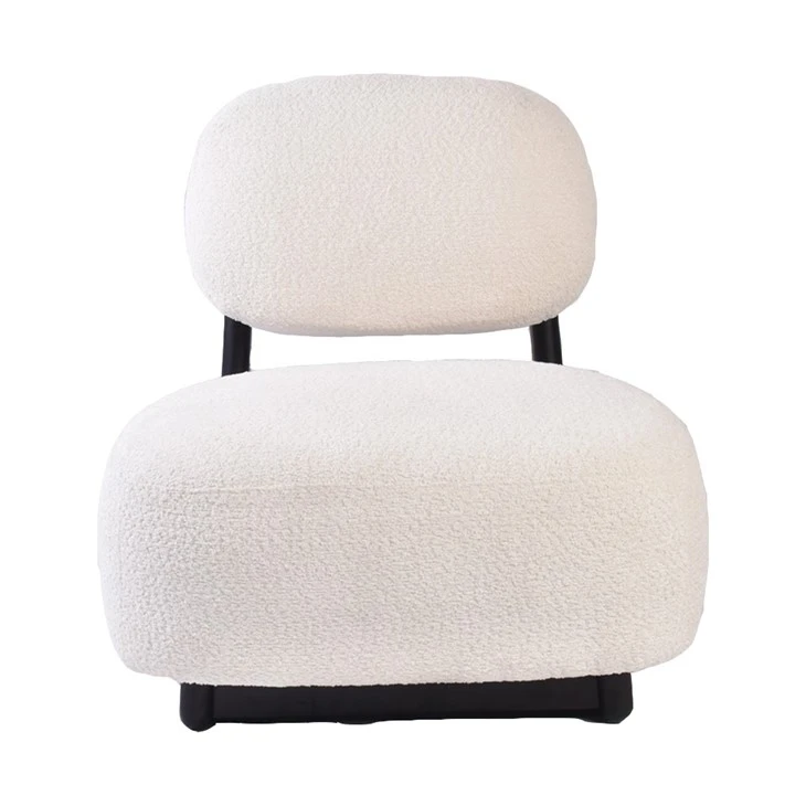 Npuag Armless Accent Chair nrog Khoom Ntoo Ncej Customizable